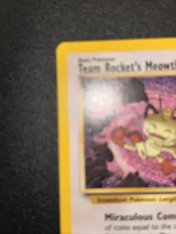 Team Rocket's Meowth # 18 Black Star PROMO WOTC Rare NEAR MINT Pokemon Card - Image 4