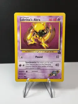 Pokemon Sabrina's Abra #19 Black Star Promo 1995 TCG Card NM Condition - Image 1
