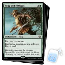SONG OF THE DRYADS X4 Commander Masters Magic MTG MINT CARD - Image 1