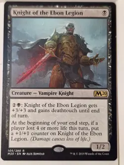 Knight Of The Ebon Legion - Magic 2020 Core Set M20 - Magic the Gathering MTG - Image 1