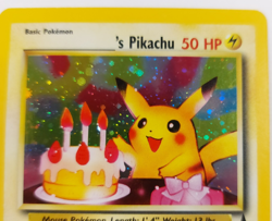 Pokemon 2000 ______'s Pikachu #24 Black Star Promo Holo Birthday Pikachu LP - Image 2