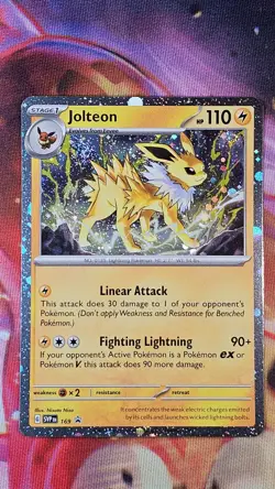 Pokemon TCG Jolteon Black Star Promo 169 Cosmos Holo NM - Prismatic Evolution! ⚡ - Image 1