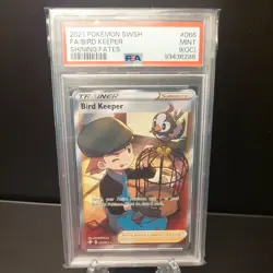 Pokemon Shining Fates Bird Keeper 066/072 Full Art PSA 9 (OC) - Image 1