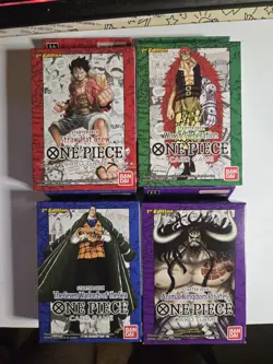 Super Pre Release Starter Decks ST01 ST02 ST03 ST04 One Piece Card Game Full Set - Image 1