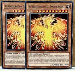 2x The Winged Dragon of Ra - Immortal Phoenix [MZTM-EN074] Rare Mint Cards - Image 1