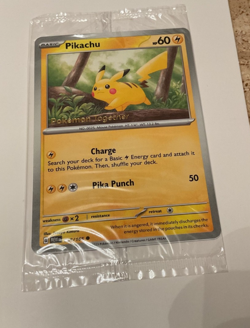Pokemon TCG 2023 Pikachu Stamped Poke Post Promo Card 025/165 - Sealed - Image 1