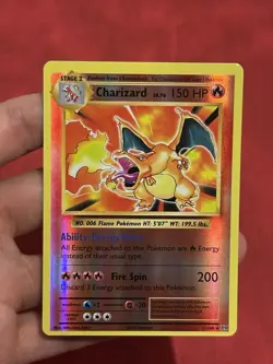 Pokemon TCG Charizard Evolutions 11/108 Reverse Holo Rare *Miscut Error Rare - Image 1