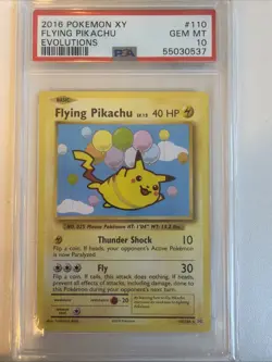 Flying Pikachu 110/108 Evolutions Regular PSA 10 Pokemon - Image 1