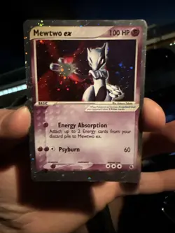 Pokemon Mewtwo EX 101/109; Ruby & Sapphire (2003) Ultra Rare; 5 + Swirls!!! - Image 1