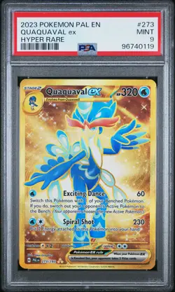 2023 POKEMON PAL EN-PALDEA EVOLVED HYPER RARE #273 QUAQUAVAL EX PSA 9 - Image 1