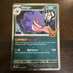 Pokemon TCG Gengar 057/091 Cosmos Holo Trick or Trade Booster 2024 NM Condition - Image 1