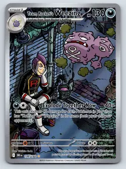 Team Rocket's Weezing Illustration Rare Pokemon SV10: Destined Rivals 199/182 NM - Image 1