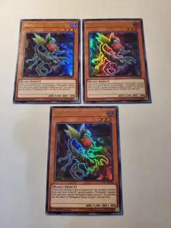 Yugioh - Predaplant Ophrys Scorpio DUPO-EN066 NM 1st ed Ultra Rare x3 - Image 1