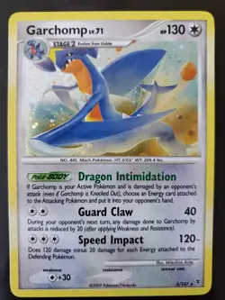 Garchomp 5/147 Holo Rare Pokemon TCG Card Platinum Supreme Victors NM Swirl - Image 1
