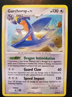 Garchomp 5/147 Holo Rare Pokemon TCG Card Platinum Supreme Victors NM Swirl - Image 2