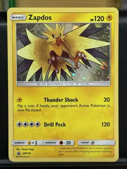 Pokemon TCG Zapdos SM145 Sun & Moon Promo Card - Image 1