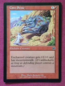 Magic The Gathering MERCADIAN MASQUES CAVE SENSE red card MTG - Image 1