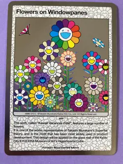 Flowers on Windowpanes MMK-013 C TAKASHI MURAKAMI TRADING CARD 108 FLOWERS - Image 1