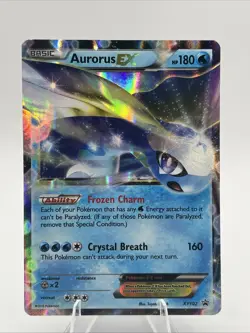 Pokemon TCG Aurorus EX Black Star Promos Holo Card XY102 LP 2016 Vintage Rare - Image 1