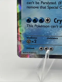 Pokemon TCG Aurorus EX Black Star Promos Holo Card XY102 LP 2016 Vintage Rare - Image 2