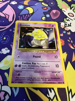 Drowzee Base Set Pokemon Card Vintage WOTC 49/102 - Image 1