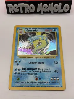 1999 Pokemon GYARADOS Base Set HOLO RARE Foil Card 6/102 WotC - Image 1