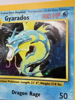 1999 Pokemon GYARADOS Base Set HOLO RARE Foil Card 6/102 WotC - Image 5