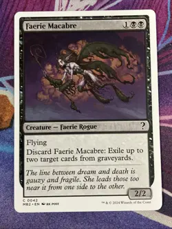 Faerie Macabre (x1 White Border) MTG The List - Mystery Booster 2 - Image 1