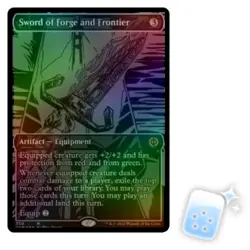 FOIL SWORD OF FORGE AND FRONTIER (OIL SLICK RAISED FOIL) Phyrexia: All Will Be O - Image 1