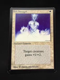 Magic The Gathering: Beta Holy Strength MTG Beta - Image 1
