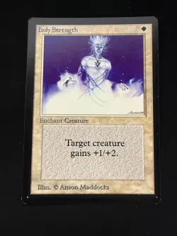Magic The Gathering: Beta Holy Strength MTG Beta - Image 1