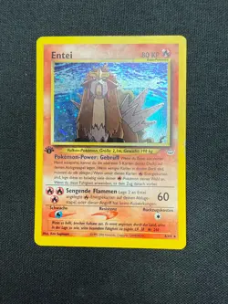Entei 6/64 1st Edition Holo Neo Revelation GERMAN MP/HP Pokemon - Image 1