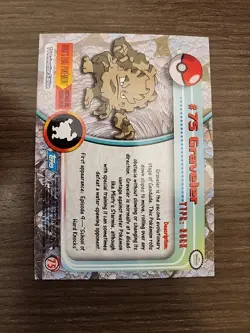 Pokemon Topps TV Animation Edition #75 Graveler! Blue Logo! - Image 2