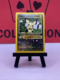 2001 Pokemon Black Star Promo #35 Pichu Reverse Holo Pokemon TCG WOTC SWIRL NM - Image 2