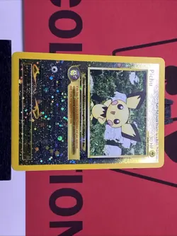 2001 Pokemon Black Star Promo #35 Pichu Reverse Holo Pokemon TCG WOTC SWIRL NM - Image 4