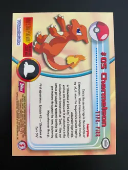 Charmeleon 05 Topps Pokemon Series 1 - TV Animation - Image 3