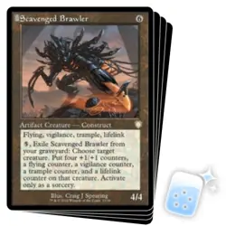 SCAVENGED BRAWLER X4 The Brothers' War: Commander Magic MTG MINT CARD - Image 1