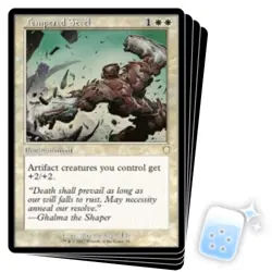 TEMPERED STEEL X4 The Brothers' War: Commander Magic MTG MINT CARD - Image 1