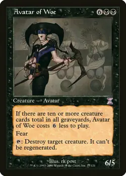 Avatar of Woe Time Spiral - Timeshifted HEAVILY PLD Black Special CARD ABUGames - Image 1