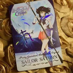 Saturn Sailor Moon CRYSTAL MOON edition Goddess Beauty Anime Foil Girl Card - Image 1