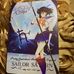Saturn Sailor Moon CRYSTAL MOON edition Goddess Beauty Anime Foil Girl Card - Image 2