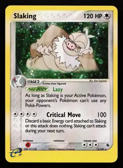 Slaking 12/109 Holo Rare EX Ruby & Sapphire Pokemon Card - Image 1