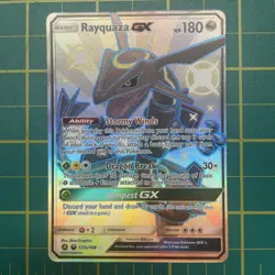 Rayquaza GX 177A/168 Hidden Fates Shiny Full Art Promo Pokemon Card - Image 1