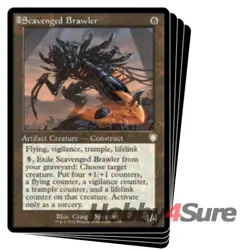 Scavenged Brawler X4 M/NM Magic: The Gathering MTG The Brothers' War: Commander - Image 1