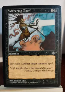 MTG Withering Boon Mirage HP X1 Magic The Gathering - Image 1