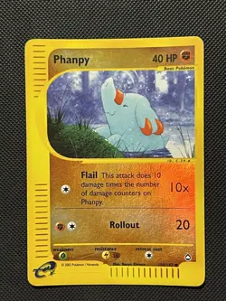 Pokemon Aquapolis - Phanpy - 100/147 - REVERSE HOLO COMMON - NM/VLP - Image 2