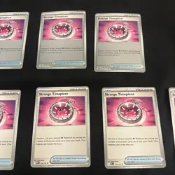 Pokemon Mega Evolution: Lot Of 8 Strange Timepiece Uncommon (128/132) Rev Holo - Image 2