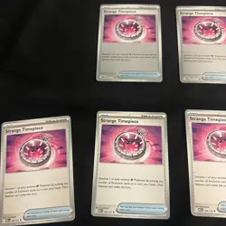 Pokemon Mega Evolution: Lot Of 8 Strange Timepiece Uncommon (128/132) Rev Holo - Image 3