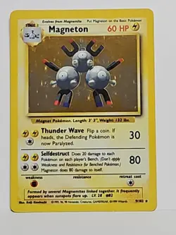 Pokemon TCG Magneton Base Set 9/102 Holo Unlimited Holo Rare - Image 1