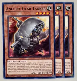 Yugioh! 3x Ancient Gear Tanker LEDE-EN007 Common 1st Ed NM - Image 1